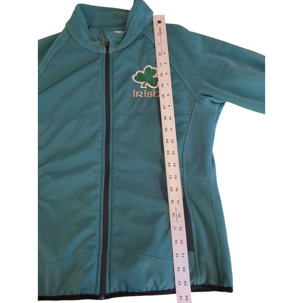 Fighting Irish Fleece Blend Jacket Women XS Kelly Green Full Zip - Picture 4 of 7